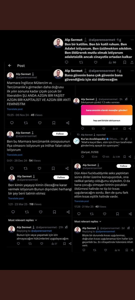 demirrleblebiii's tweet photo. Teşhir ediyoruz!

Marmara Üniversitesi Mütercin Tercümanlık Bölümü öğrencisi Alp Sermet potansiyel bir faildir!

Her an çevresine zarar verebilecek potansiyel failleri kampüslerimizde barındırmayacağız! https://t.co/VSrbTE7a5b