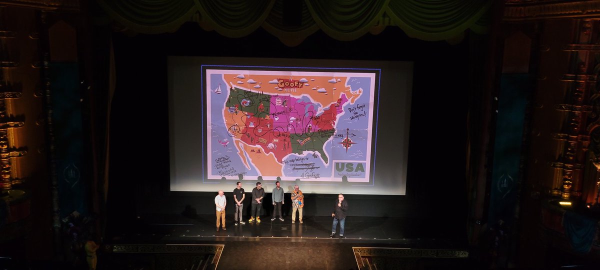 Disneyfan9523's tweet photo. I Just Saw Disney's A Goofy Movie At The El Capitan Theatre In Hollywood For The Film's 30th Anniversary This Year And It Was Amazing! #ElCapitanTheatre #AGoofyMovie #AGoofyMovie30 #Goofy #KevinLima #BillFarmer #DonHahn #NotJustAGoof #D23 #Disney #WaltDisney https://t.co/R8N0l1I9eb