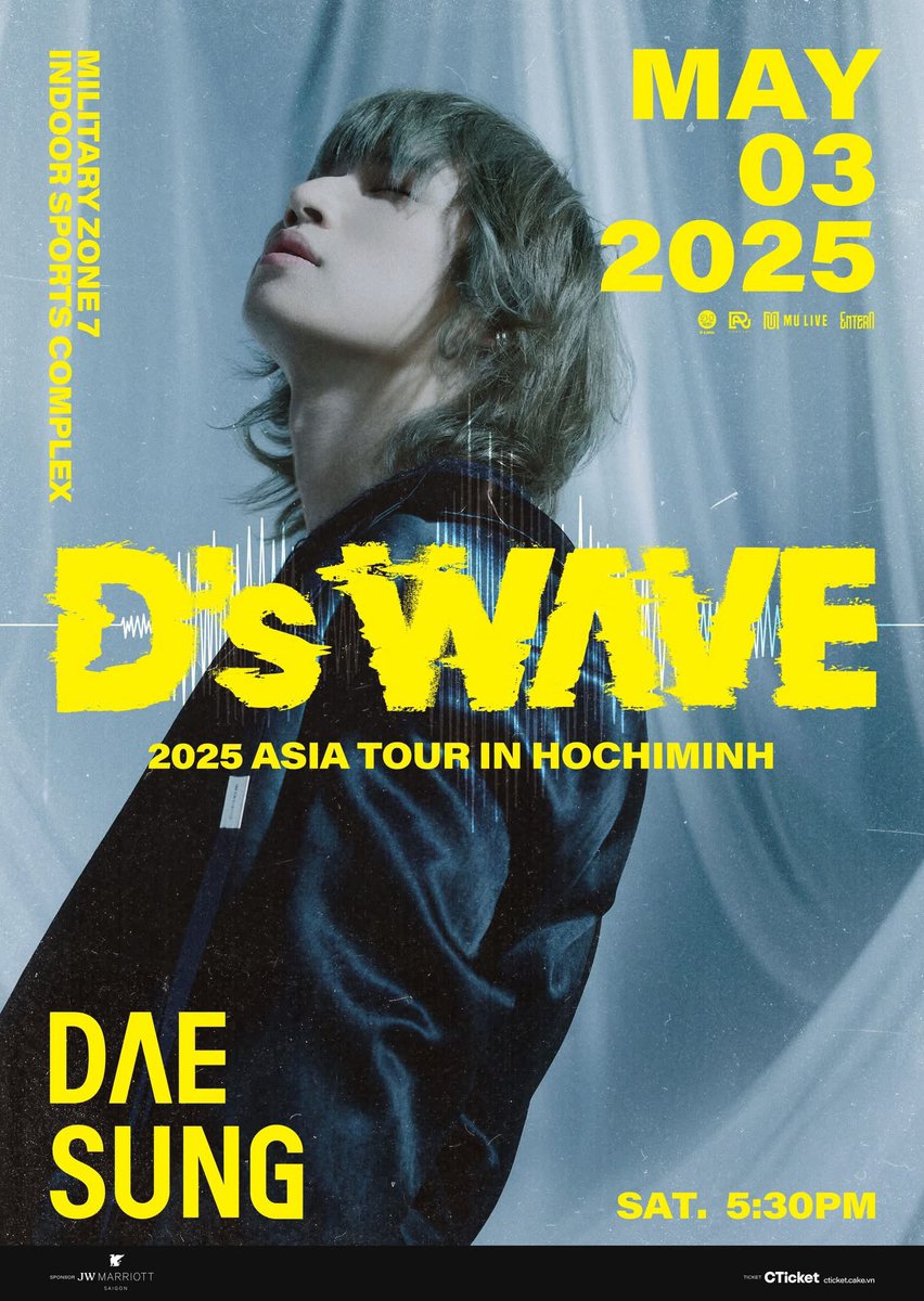Dazs1994's tweet photo. #bigbang #DAESUNG_DsWAVE 
#DAESUNG
#Bigbangで妄想 

Daesung's concert in HOCHIMINH on May 3, 2025, let’s go!

WHERE TO BUY TICKETS TO SEE DAESUNG!? 🤔
📢 CTicket remains the exclusive ticket distributor for Daesung 2025 Asia Tour: D’s WAVE in Ho Chi Minh
🎟 Platform: CTicket https://t.co/Uis2nTaY72