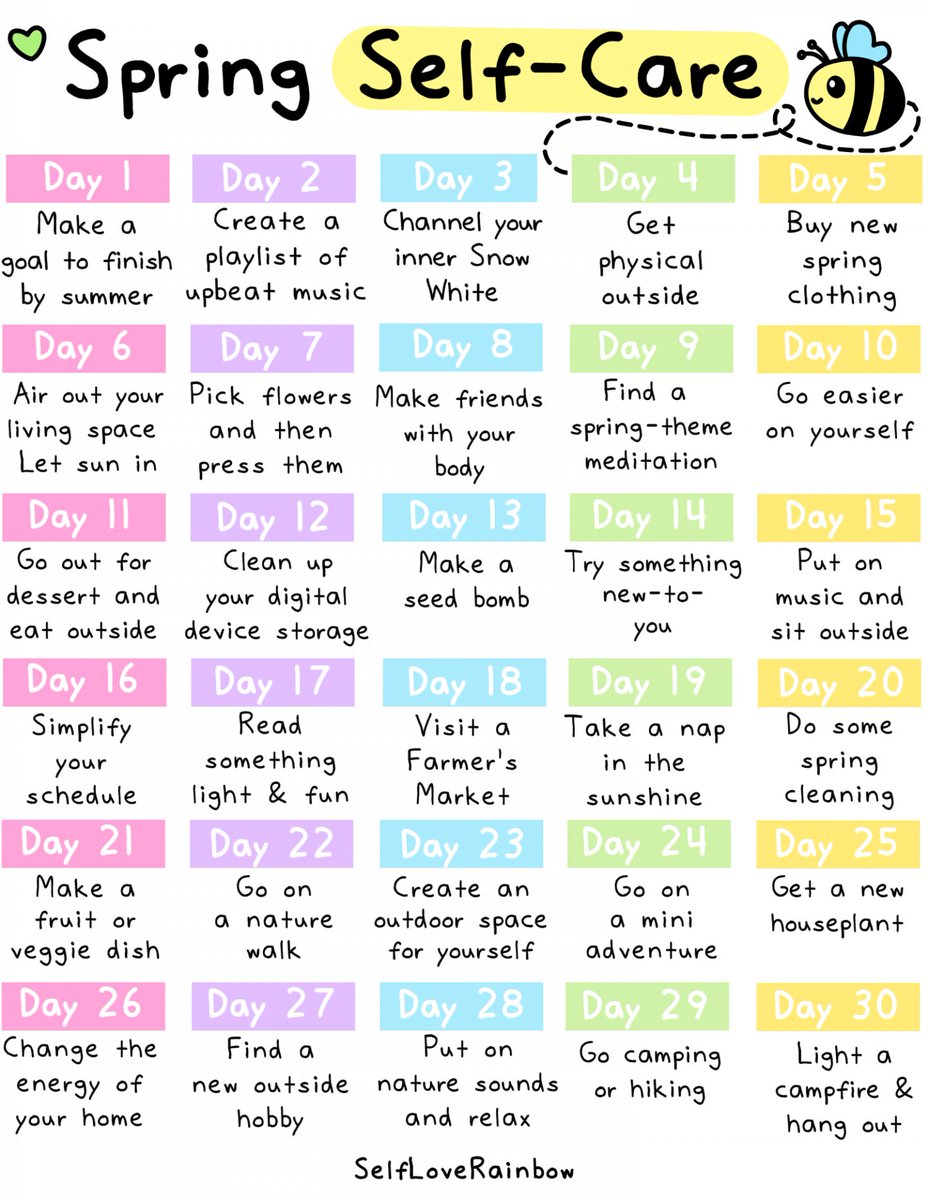 EdSupportUK's tweet image. #SpringSelfCare 💙

📸 @selfcarerainbow 

#EasterHolidays