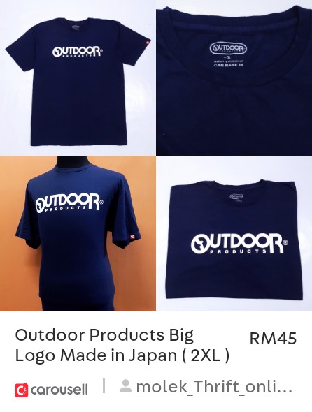 Molekbundle2's tweet photo. Check out 'Outdoor Products Big Logo Made in Japan ( 2XL )', available at RM45 on #Carousell: https://t.co/7h7xph8GB5 https://t.co/8f35RspLB1