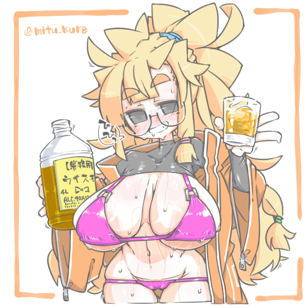 ° ω °) 筆が進まない時は うちのこマイクロビキニお絵描き法っ そして、谷間の辺りの描き方はコレだと よりデカ乳に見えるのではなかろうかという 