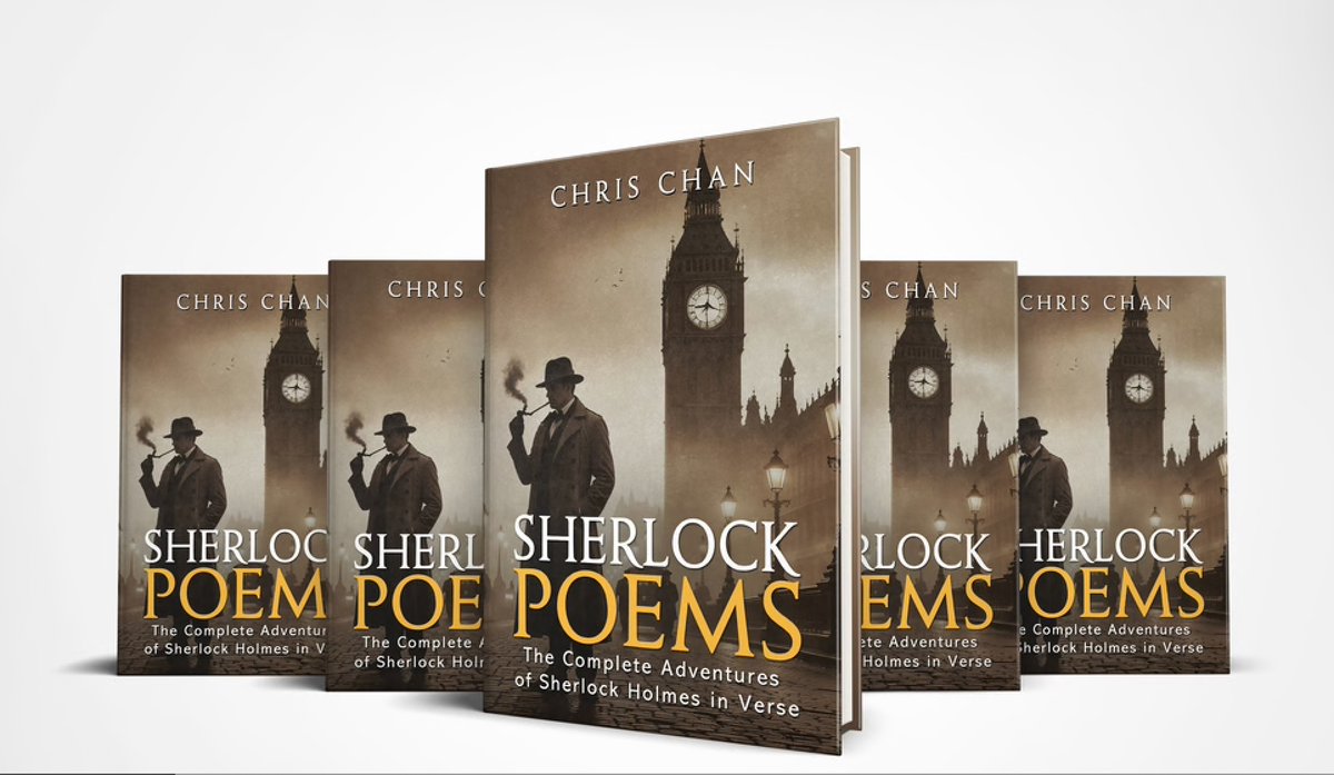 GKCfan's tweet photo. Big news!  My new book, "Sherlock Poems: The Complete Adventures of Sherlock Holmes in Verse" is scheduled for release on June 30th!  Interested in learning more?  Please check out my Kickstarter– it will launch  on April 21st!  https://t.co/vxhet2Dcsr Thanks! https://t.co/AsxGzaoOyr