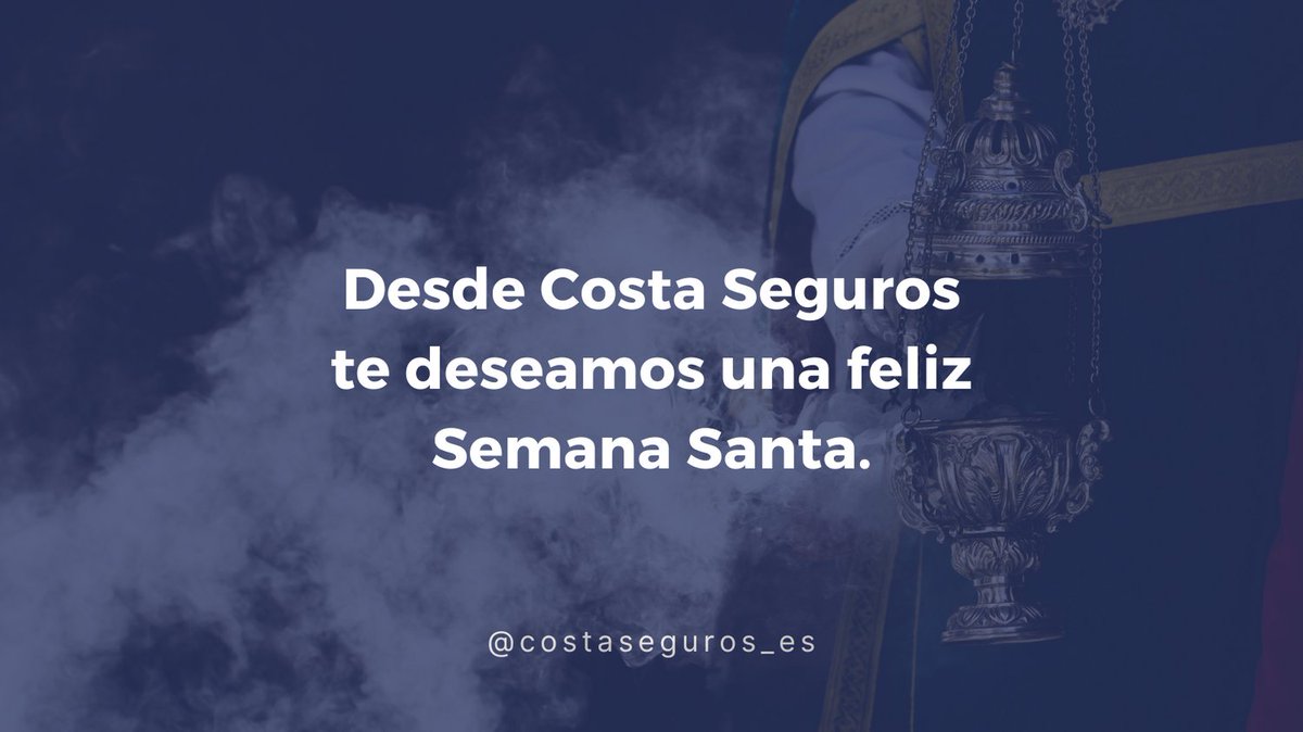 CostaSeguros_ES's tweet photo. 🌿✝️ ¡Feliz Semana Santa! ✝️🌿

Desde Costa Seguros queremos desearte unos días llenos de paz, descanso y buenos momentos con los tuyos. 💙

Si sales de viaje, recuerda conducir con precaución y revisar tu seguro antes de partir. 🚗✨ 

#SemanaSanta https://t.co/3Q6WN8zBAW