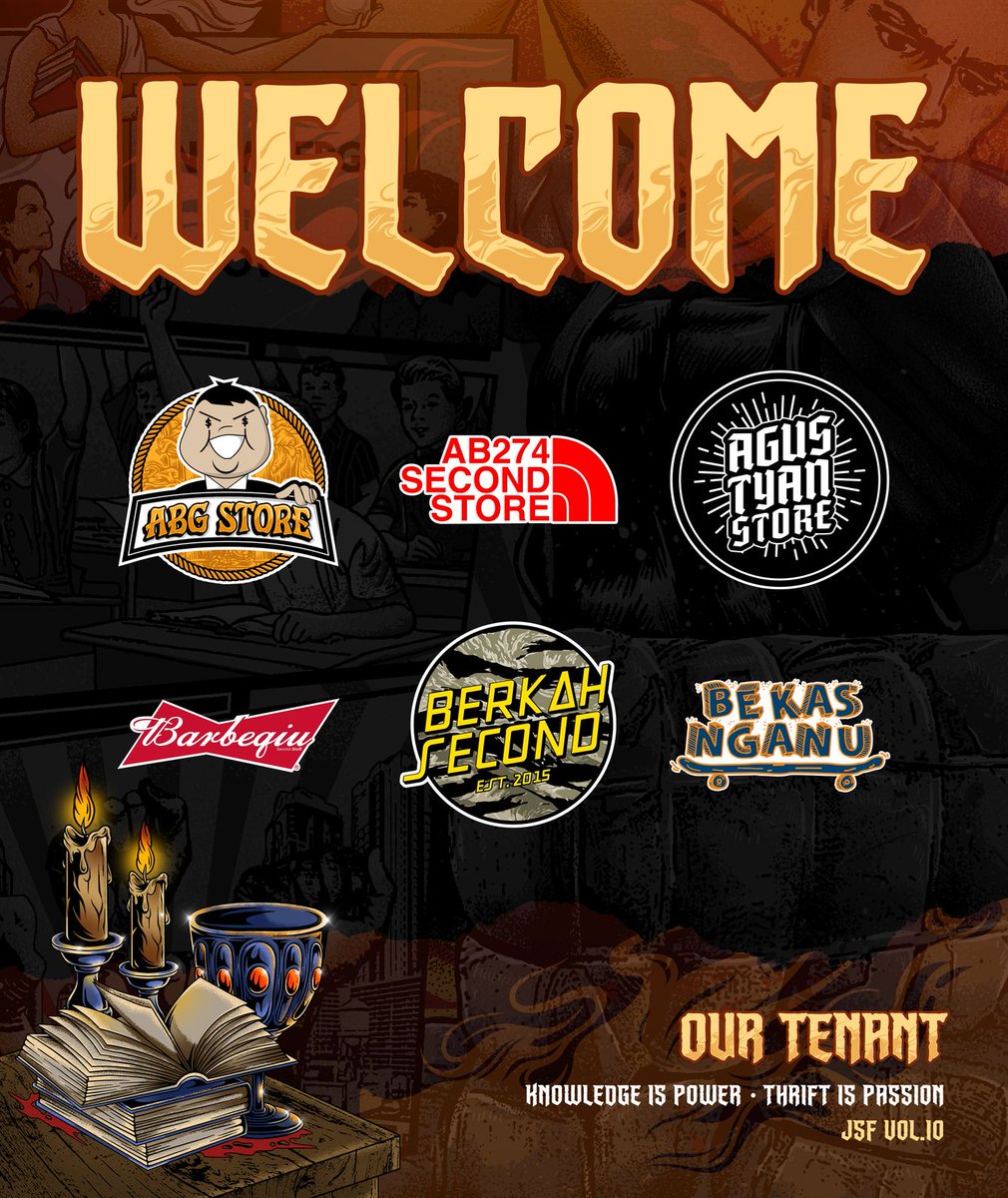 🚨
WELLCOME OUR TENANT

<a href="/abgstore/">ABG store</a>.yk 
@ab274second 
@agustyanstore 
@barbeqiuscndstuff 
@berkah_second 
@bekasnganu 

JOGJA SECOND FEST 10
-KNOWLEDGE IS POWER, THRIFT IS PASSION

🗓 01 - 04 MEI 2025
🕙 10.00 - 21.00 WIB
📍 Indoor Parking Transmart Maguwoharjo