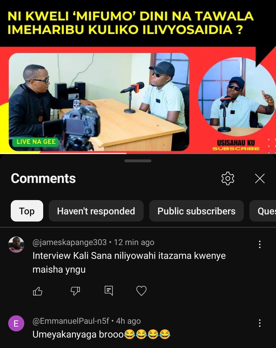 Madinidotcom's tweet photo. Kupatwa kwa #LiveNagee ๐Angalia hizi comments za interview na MCHOKONOZI. https://t.co/wHxViN9Ezb