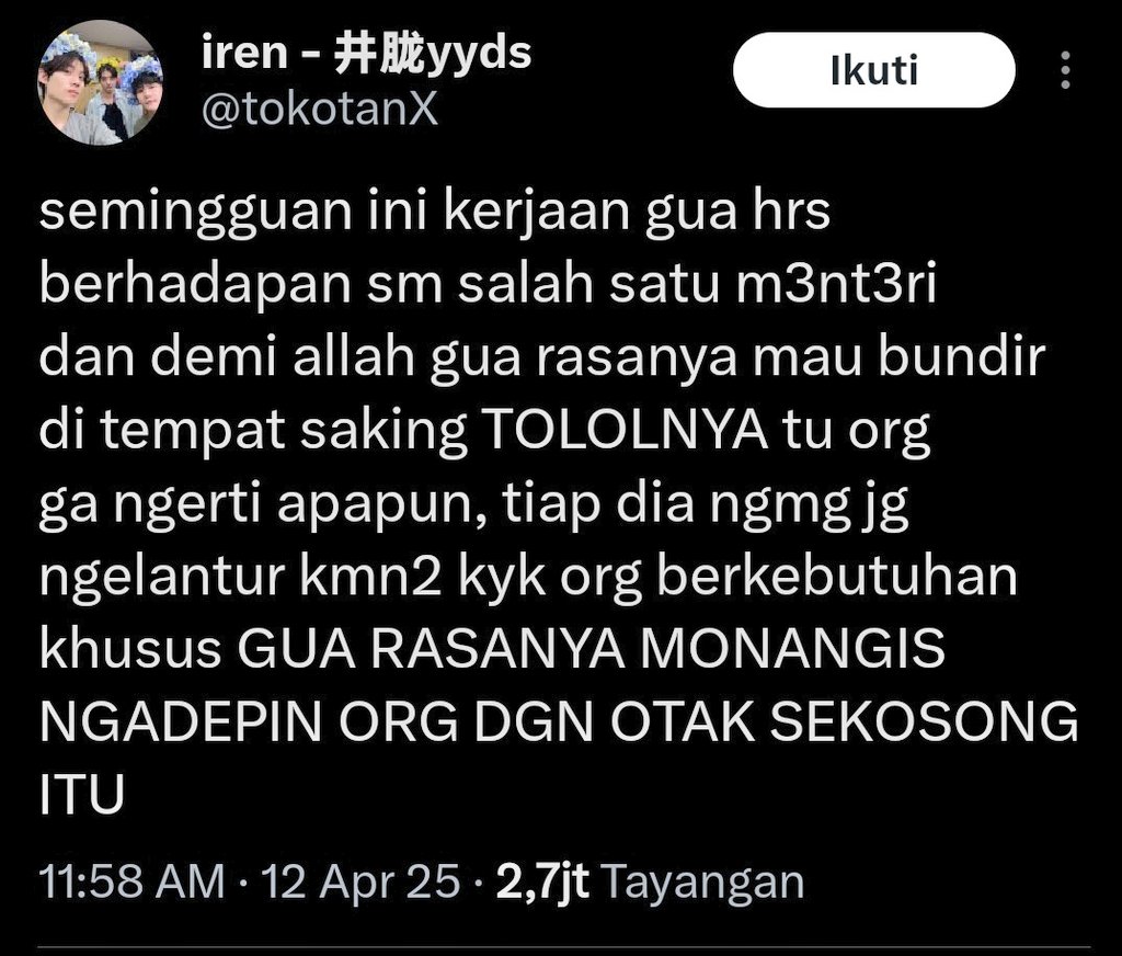 Duren___'s tweet photo. TEBAK
Siapakah m3nt3ri yg dimaksud??
.
Kisi2: Saat sekolah mo di DO terus
🤔🤔🤔 https://t.co/QEkFUtZ9av