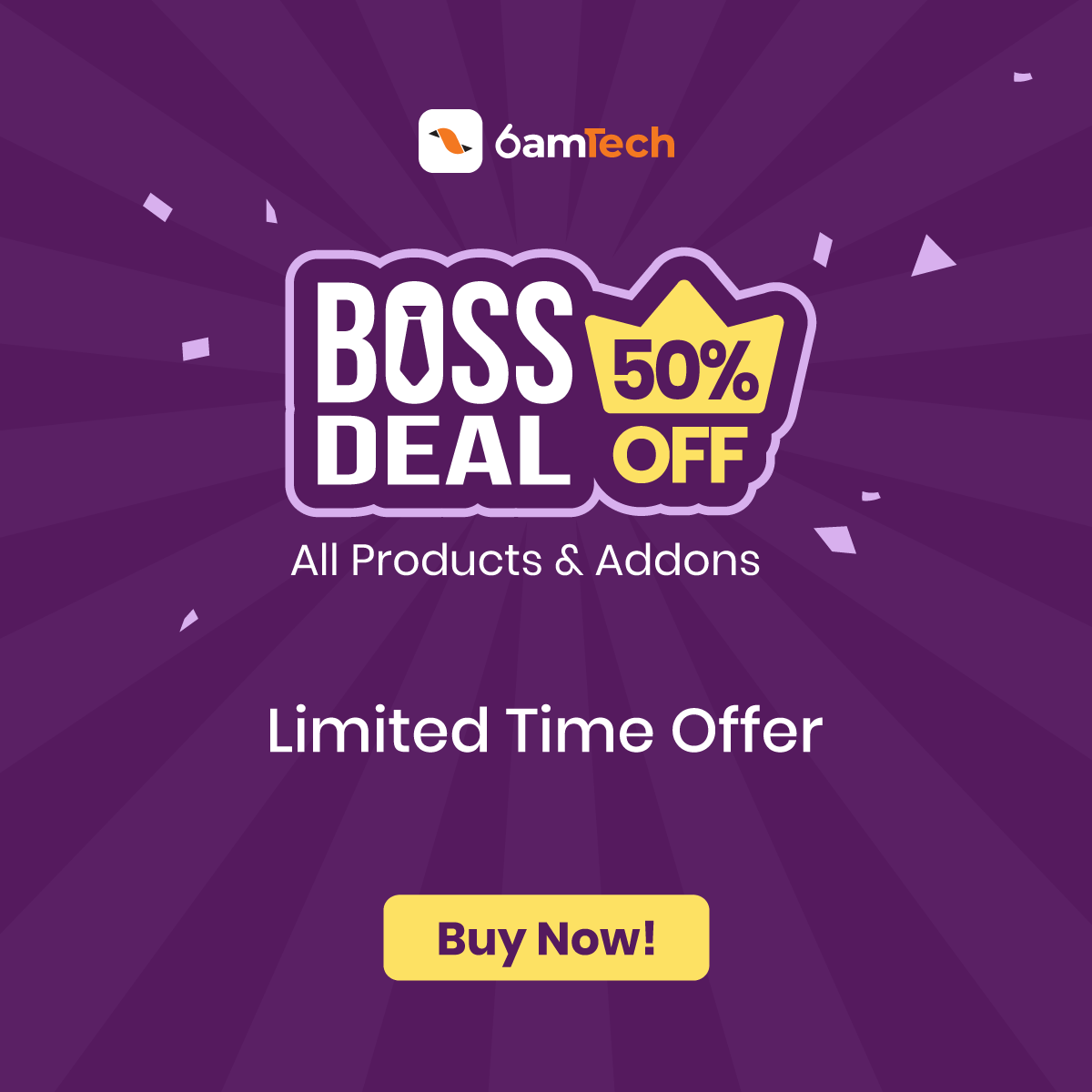 6amTech's tweet image. Be the BOSS you were meant to be! 👔
💥 Enjoy a flat 50% OFF on ALL 6amTech products &amp;amp; addons during this Boss Deal season.

⚡ Act fast—this offer won’t stick around!

6amtech.com/boss-deals-25/

#6amTech #6amTechOffer #6amTechDiscount