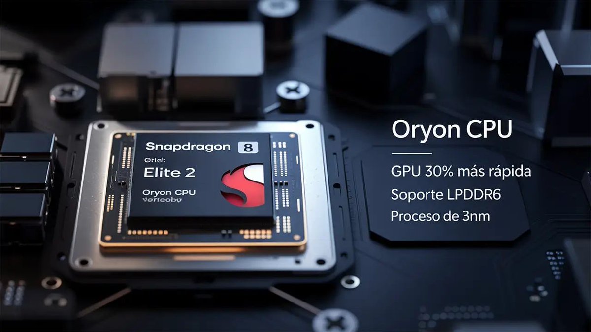 HardwarePremium's tweet image. 📱 Qualcomm sube el listón con el nuevo Snapdragon 8 Elite 2: +25% en rendimiento, GPU 30% más rápida y soporte para LPDDR6. ¿El corazón de tu próximo Android? 👀

#Snapdragon8Elite2 #Qualcomm #Android2025 #Smartphones #TechNews
