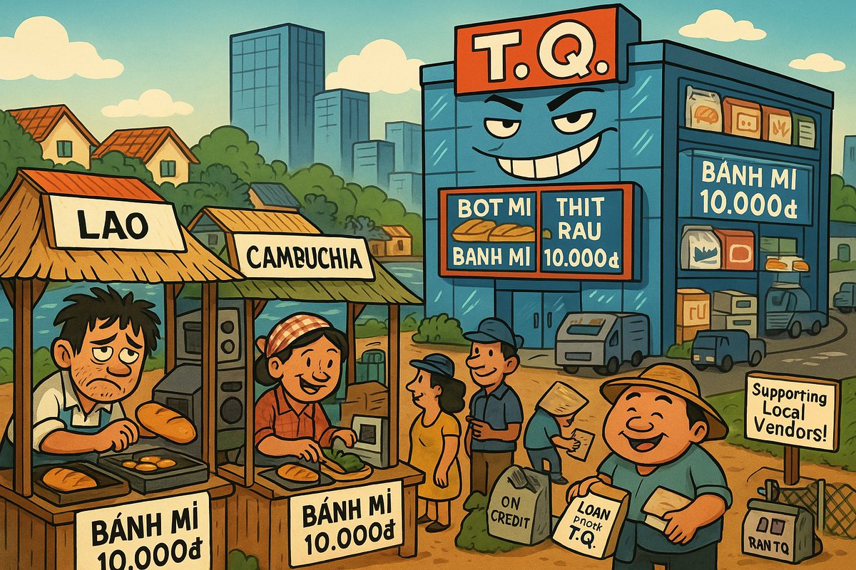 Việc Trung Quốc phá giá đồng tiền mạnh ảnh hưởng tới các nước có nền kinh tế phụ thuộc họ như thế nào?
Câu chuyện khu chợ bánh mì Bà Hoa
Ở một thị trấn nhỏ ven sông, có một khu chợ nhộn nhịp tên là chợ Bà Hoa. Khu chợ này đầy những quầy hàng bé