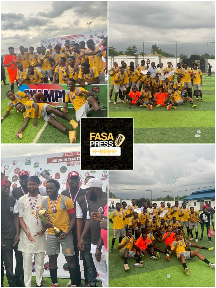 FFuoye75437's tweet photo. VICTORY SEALED IN GLORY: FUOYE DAZZLER CROWNED CHAMPIONS OF THE LA BOZZ FOOTBALL TOURNAMENT

https://t.co/0HeJs3uHa3 https://t.co/CqmocnpFjv