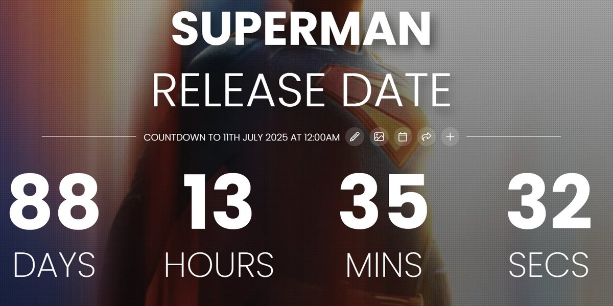 #Superman is scheduled to be released theatrically by Warner Bros. Pictures internationally on July 9, 2025, and in the United States on July 11, 2025, in IMAX, ScreenX, and 4DX.