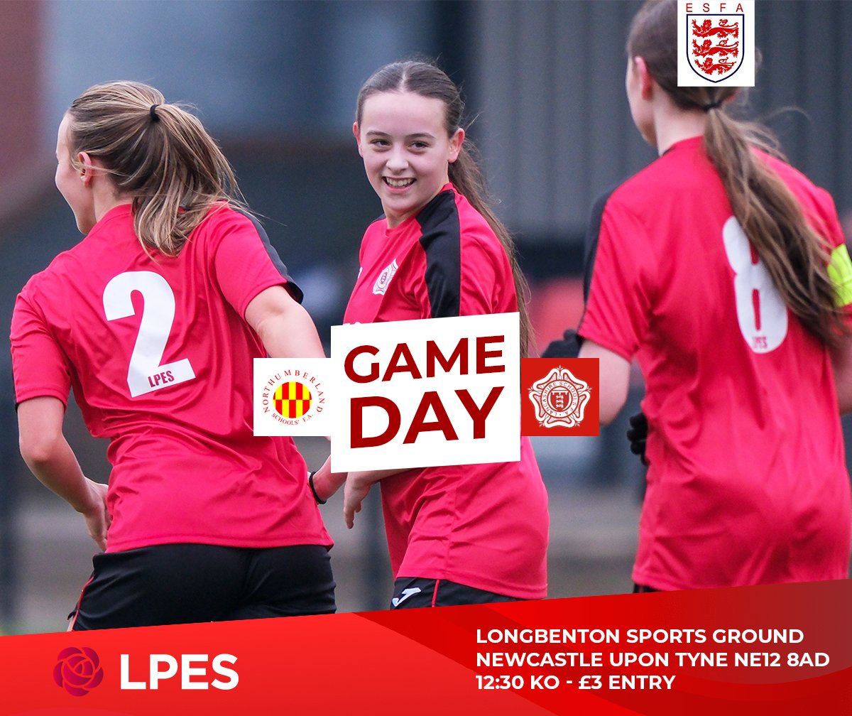 🚨 Northern Counties SFA Knockout Semi Final 🚨

🌹Lancashire U16 vs Northumberland U16
📍 Longbenton Sports Ground, Newcastle (NE12 8AD)
🕧 12:30 KO
💷 £3 Entry
Don't miss the action! ⚽