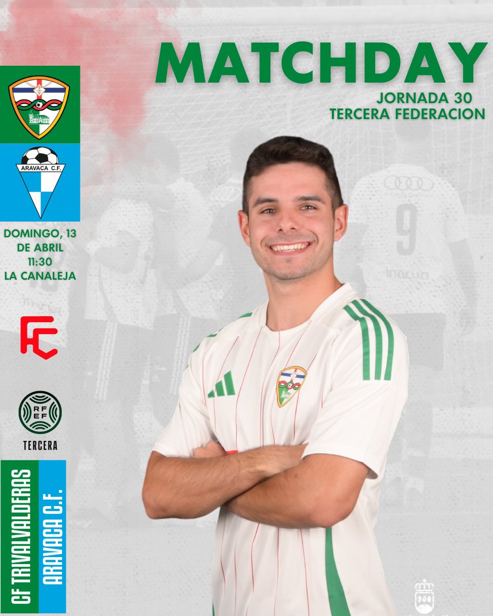 📅🏟️ MATCHDAY|

HOY JUEGA EL <a href="/trivalvalderas/">C.F TrivalValderas Alcorcón</a>  
<a href="/trivalvalderas/">C.F TrivalValderas Alcorcón</a>   vs <a href="/aravacacf/">Aravaca CF</a> 
🕢11:30 📆 Domingo 13 de abril 🏟️ La Canaleja

📺 Sigue el partido en directo:
🔗 FootballClub TV  (todo el partido)

#TerceraFederación
🟢🔴⚪ #VamosTrival