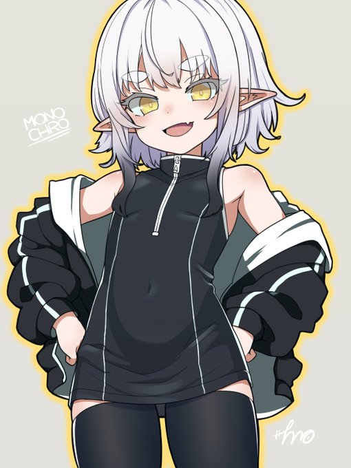 今日のモノクロちゃんのお絵です 