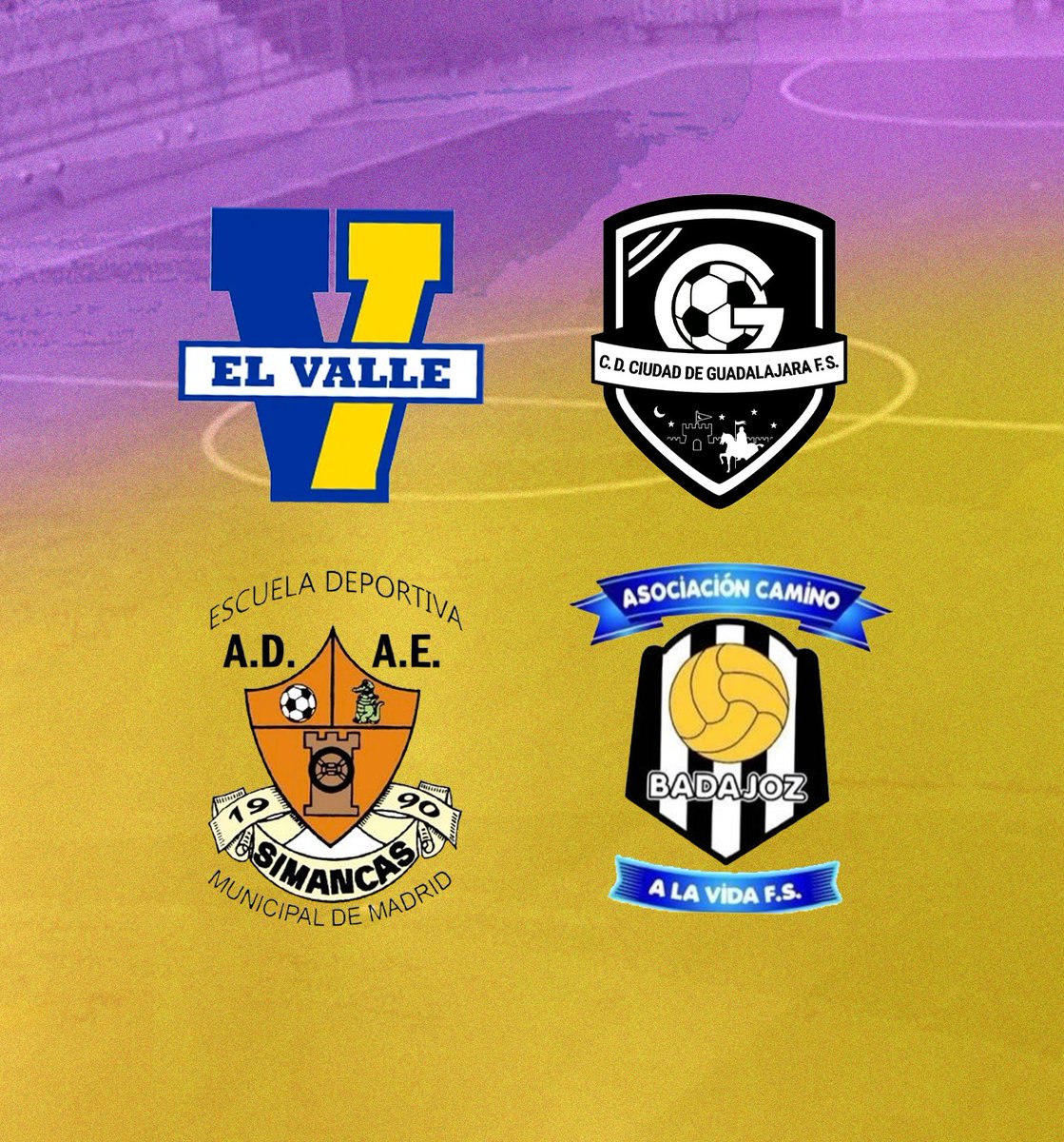 Desde la EFS Ciudad de Torrejón queremos mandar un fuerte abrazo a <a href="/ADAESIMANCAS/">A.D.A.E.SIMANCAS</a> <a href="/CDEElValle/">C.D.E. El Valle</a> <a href="/Ciudaddeguadafs/">CD Ciudad de Guadalajara FS</a> y <a href="/AscVida/">Badajoz/GvEnergia/ACV⚽️</a> que tras la jornada de este fin de semana han consumado su descenso a Tercera.

Ha sido un placer cancha con vosotros y esperamos veros de vuelta muy pronto!