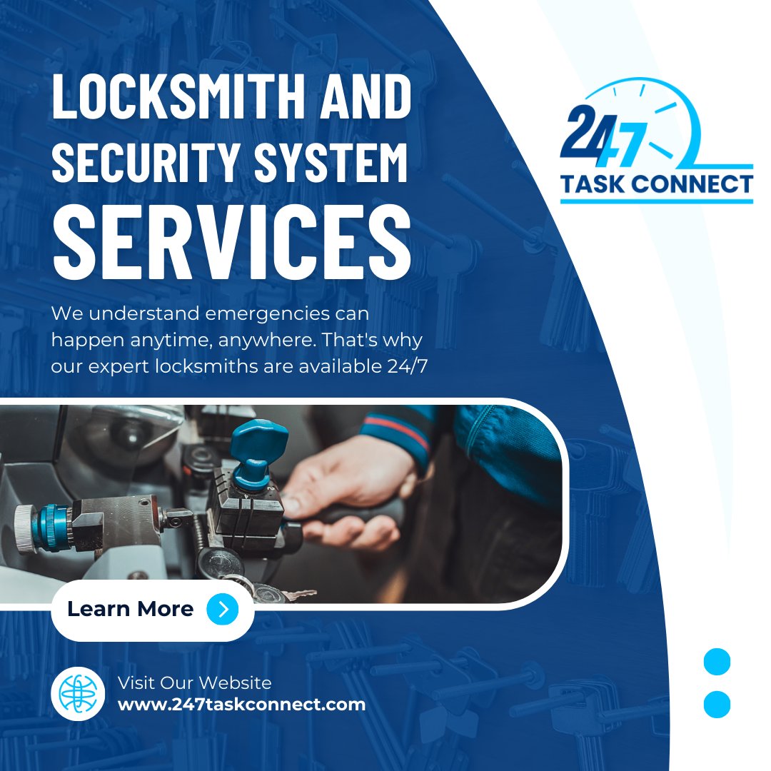 task_247's tweet photo. 📞 Call Now: +1 (240) 284 6641
🔐 Locked Out? Lost Keys? We’ve Got You Covered – 24/7! 🔑
🗝️ Our Locksmith Services Include:
✔ 24/7 Emergency Lockout Services
✔ Lock Repair &amp; Replacement
#LocksmithDMV #EmergencyLocksmith #KeyDuplication #SmartLockInstall #247TaskConnect #Home https://t.co/POWCkiqlsq