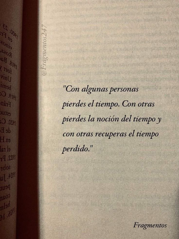 Sobre la relación del tiempo y las personas.