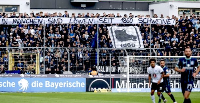 Passend zum Spiel gegen 1860 erinnere ich an das nette Spruchband + die kleine Blockfahne unserer Fans
#SVWM60