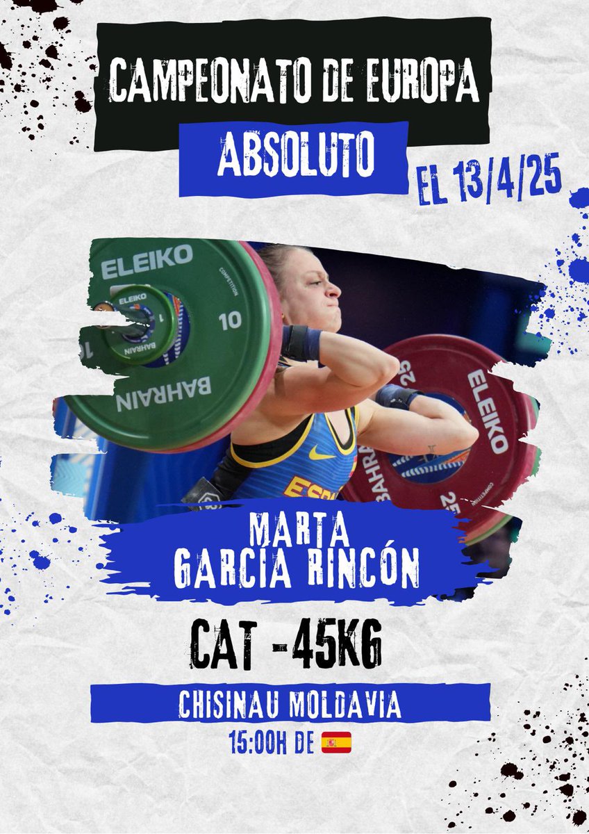 halteroensala's tweet photo. 🇪🇺 Campeonato de Europa Absoluto 🇪🇺

🏋🏼‍♀️ Esta tarde es turno de la otra Marta.

🕒 15:00h 🇪🇸

📺 https://t.co/VRu8QOeoFD https://t.co/3Ihxi2rGcE