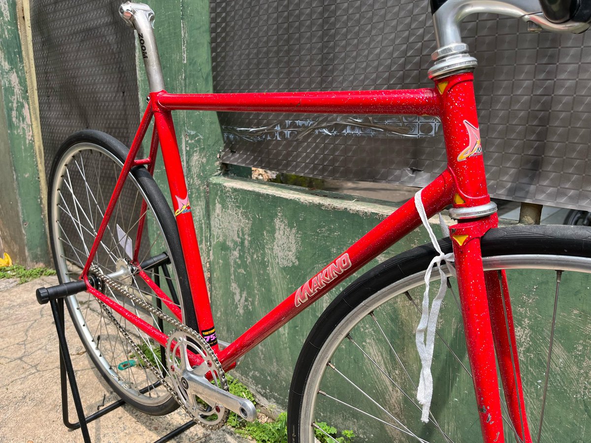 UP_Bike_'s tweet photo. WTS Frameset Makino NJS 

-Top Tube 53cm , Seat Tube C-T 50cm, Head Tube 12,5cm
-Tubing Chromoly Reynold 753
-Spacing front 100mm, rear 120mm
-Setpost 27.0mm
-Headset Hatta NJS
-BB Sugino 75 NJS

IDR 8jt

#Fnfjb #njskeirin #makino https://t.co/zL1ZfaqlkO