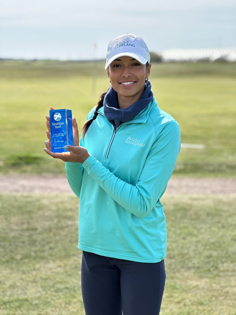 Roisinscanlon01's tweet photo. Scottish Girls Open — finished 2nd after a strong final round with 3 🐦 and an eagle 🦅 on the back nine to place 2nd. Scores: 72 (+1), 71, 67 (-4) -proud of how I played this week.@WoburnGC @GolfIreland_ @TexasTechWGolf 
Big shoutout to @Jonhearn — the hard work’s paying off! https://t.co/IjHOwbWrT8