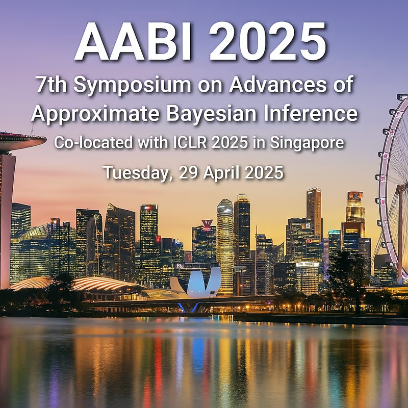 Make sure to get your tickets to AABI if you are in Singapore on April 29 (just after #ICLR2025) and interested in probabilistic modeling, inference, and decision-making!  

Tickets (free but limited!): lu.ma/5syzr79m
More info: approximateinference.org

#ICLR2025 #ML