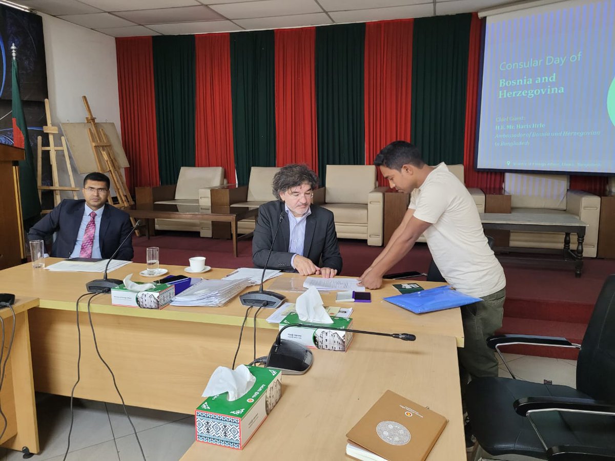 The Embassy of Bosnia and Herzegovina organized a day long consular camp today at the Ministry. The camp reflects Bosnia and Herzegovina's continued commitment to strengthening people-to-people connections with Bangladesh.
