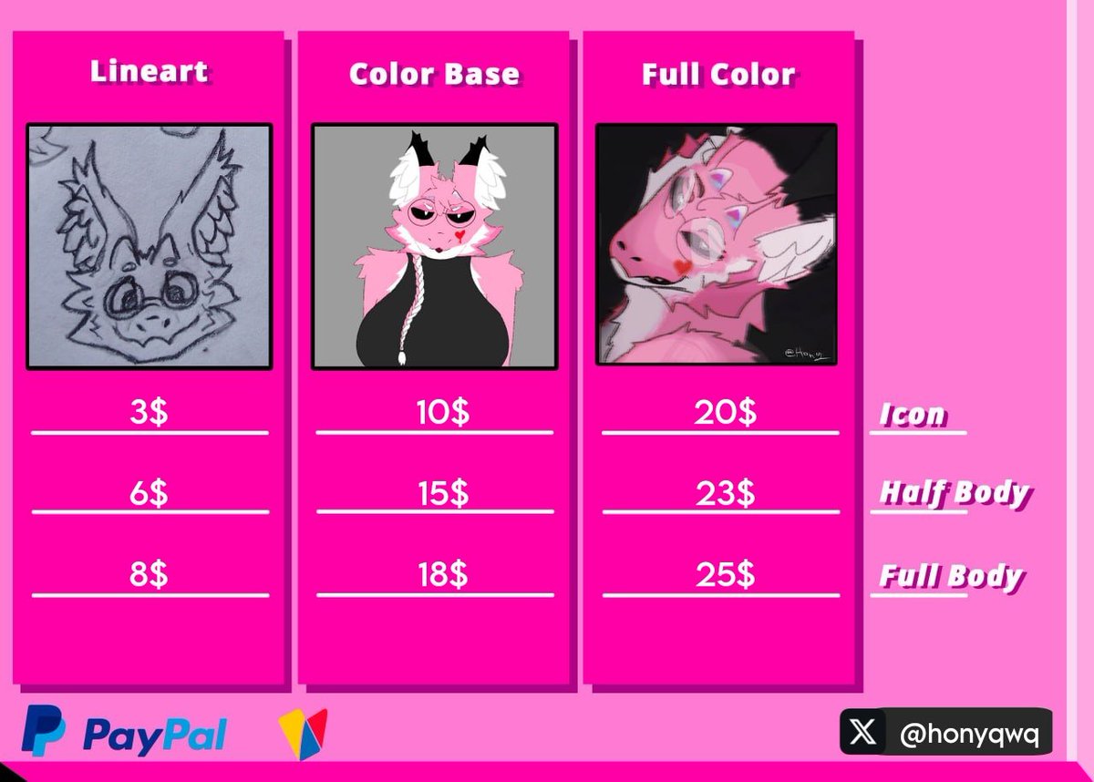 Here are my prices, I accept all kinds of commissions at a good price ^^

#furryartist #furryarts #Commission #artwork #Popular