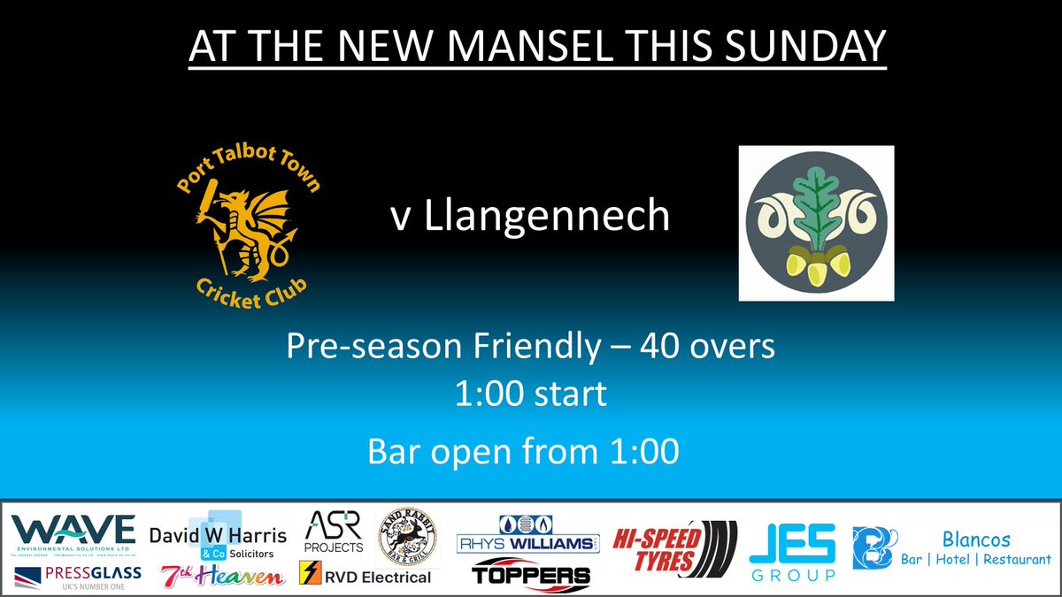 Port Talbot Town CC (@piratecricket) on Twitter photo Our first pre season friendly of the summer today as we welcome <a href="/llangennechcc/">Llangennech CC</a>. Live Premier League football (Liverpool v West Ham & Newcastle v Manchester United) and Masters golf in the clubhouse. Our first pre season friendly of the summer today as we welcome <a href="/llangennechcc/">Llangennech CC</a>. Live Premier League football (Liverpool v West Ham & Newcastle v Manchester United) and Masters golf in the clubhouse.