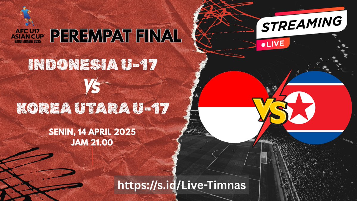🔴 NOBAR Live Streaming

TIMNAS INDONESIA U-17 vs KOREA UTARA U-17

🔴 Link Nonton di s.id/Live-Timnas

Senin, 14 April 2025 Jam 21.00

#TimnasDay