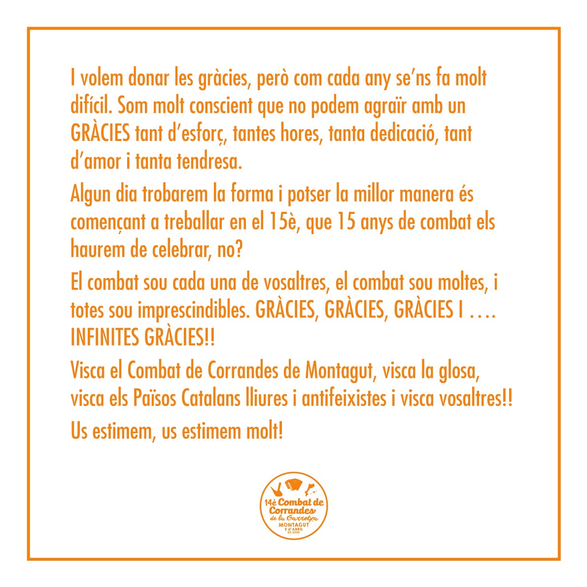 GRÀCIES, GRÀCIES, GRÀCIES, GRÀCIES, GRÀCIES, GRÀCIES, GRÀCIES, GRÀCIES, GRÀCIES, GRÀCIES, GRÀCIES, GRÀCIES, GRÀCIES I ... INFINITES GRÀCIES!!

Seguim!!