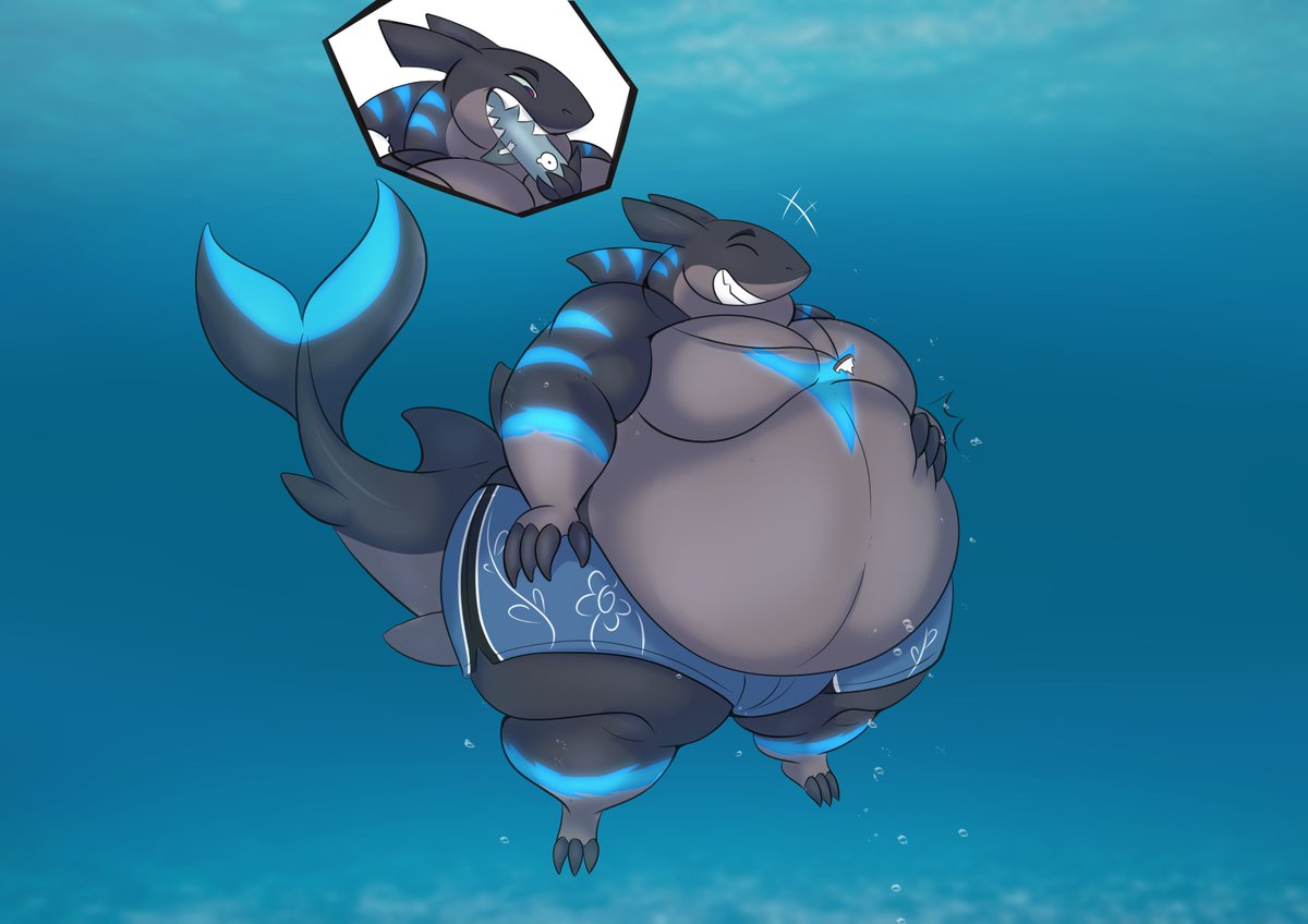 ThatFygar's tweet image. Shark bait 🦈🎈
Full color work for @BoochButt