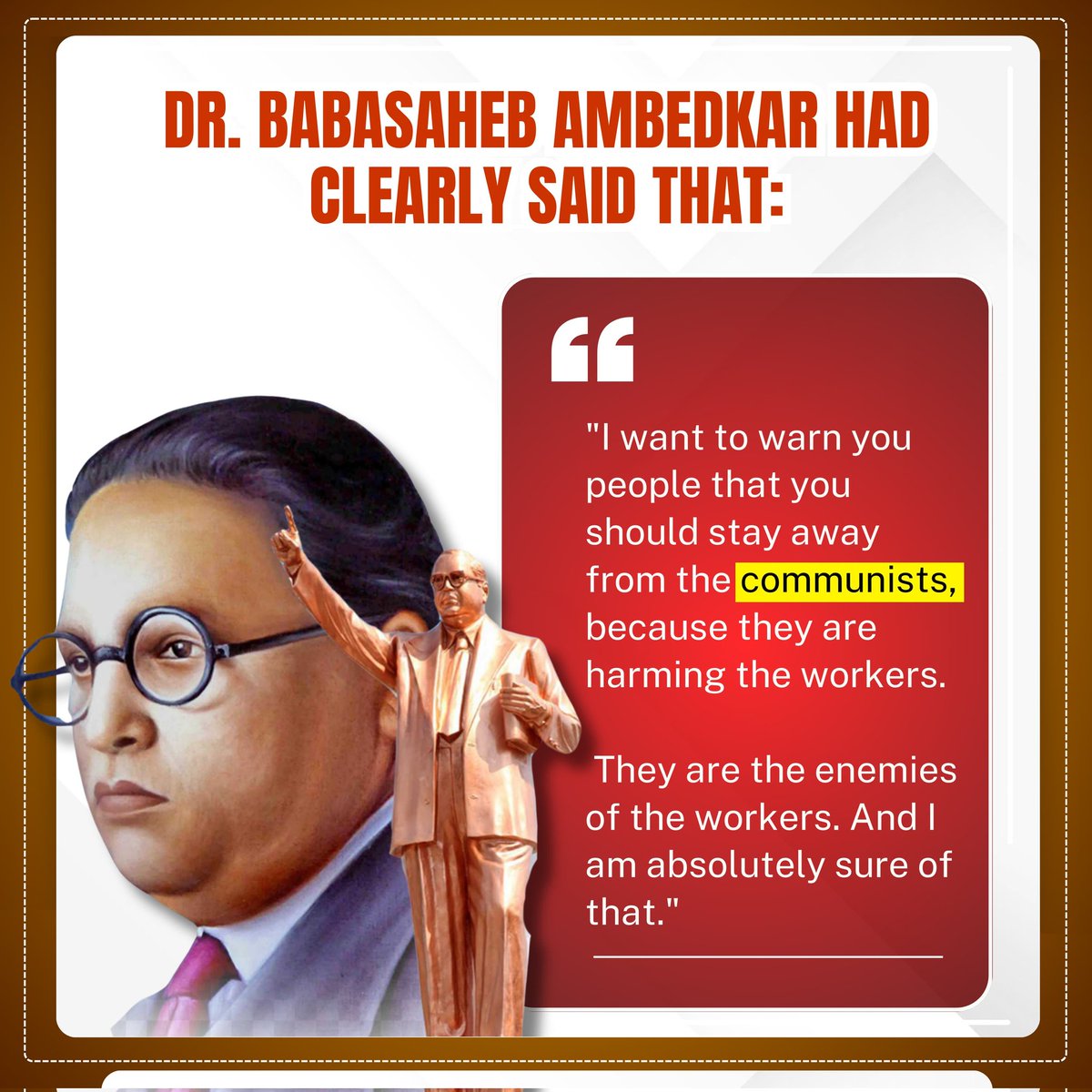 AtharvaKulABVP's tweet photo. Dr. Babasaheb Ambedkar was a great visionary leader. Maoists &amp; Commumists are only opportunists they don't have any ideology!

#JayBhim
#ABVP4IISER https://t.co/rU6VU5ntxj