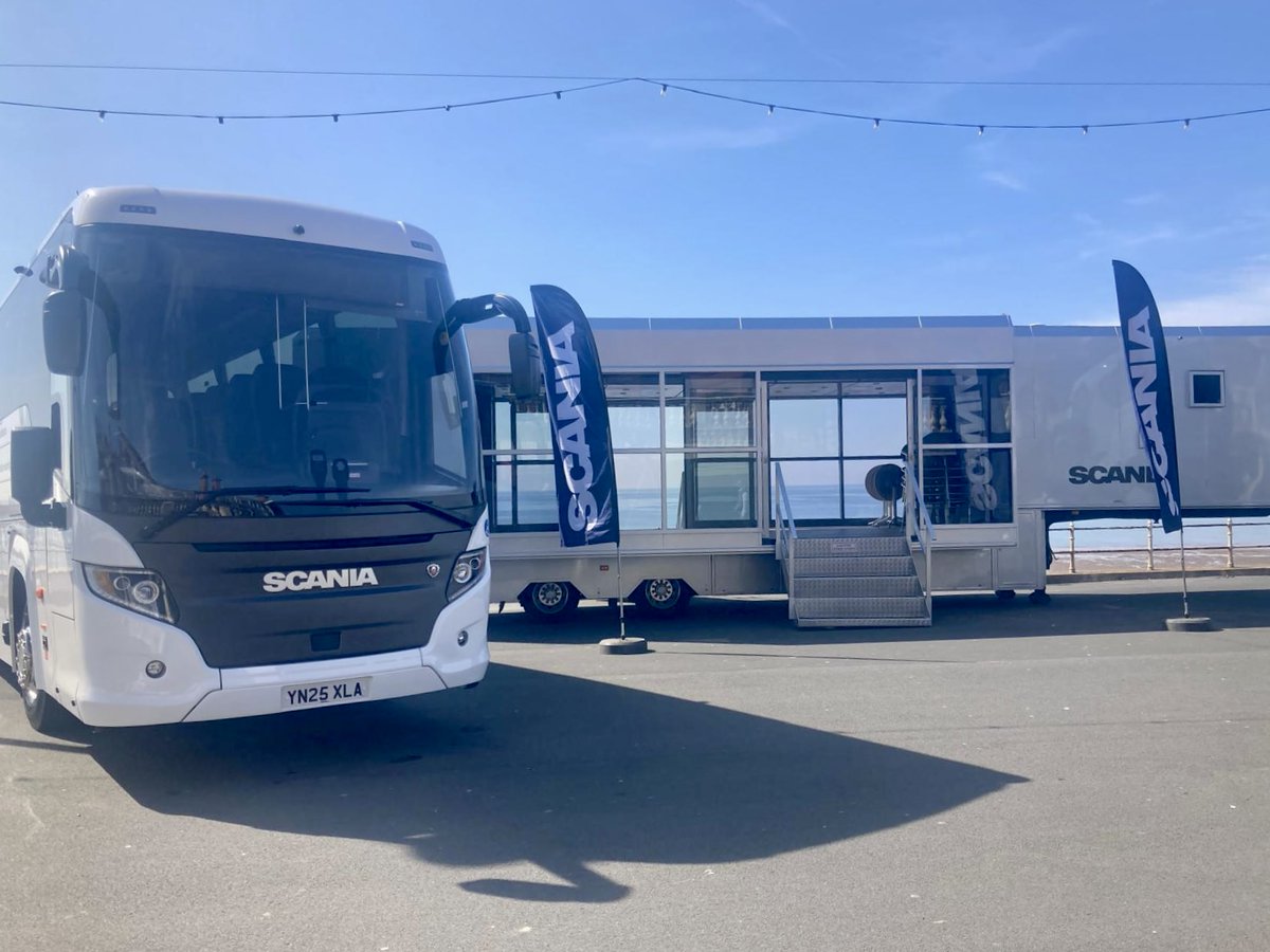 We're in Blackpool for the second day of <a href="/UKCoachRally/">UK Coach Rally</a>. 😍

We're here showcasing our Scania Touring 13.7m, which is not only GSR compliant but also cyber secure.⁣

If you're nearby, come on down to our stand - the team are looking forward to seeing you!
