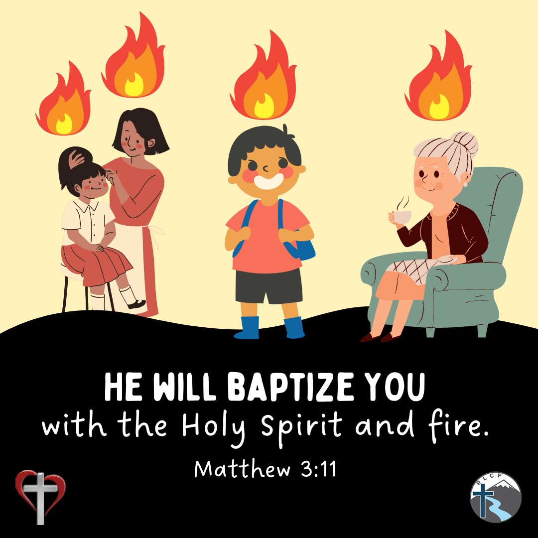 RLCF_Verses's tweet photo. Memory verse for Apr 13, 2025 week: "He will baptize you with the Holy Spirit and fire." - Matthew 3:11 https://t.co/vQXsiw8hV3