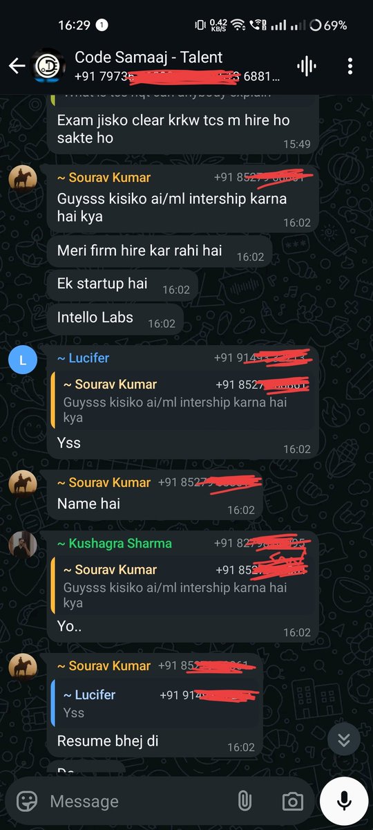 abhisheknaironx's tweet image. Can't find job openings? Just join a community like Code Samaaj 🤷🏻
Drop something unique about you, and I'll send u a direct link to the community.