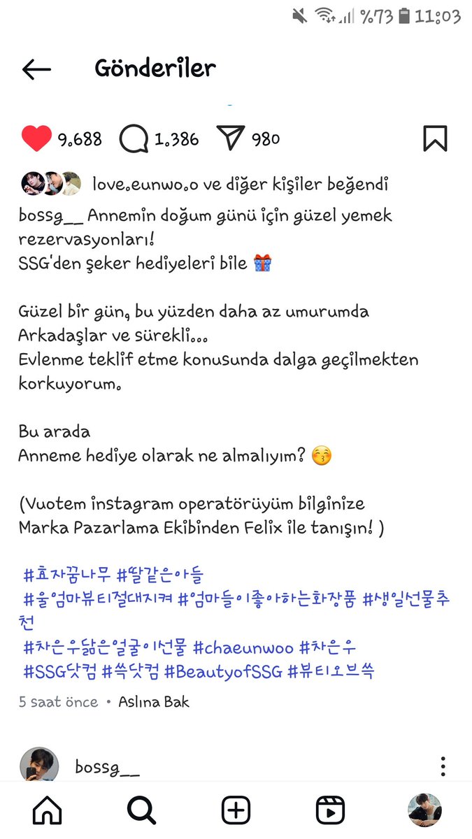 eunwoomelike's tweet photo. Gülüşü sabahıma güneş gibi doğdu allahım nasıl yakışıklı öyle güzel gülüyor ki ❤❤💘💘💘

#CHAEUNWOO #FELİX #BOSSG https://t.co/I4lz8NBqfq