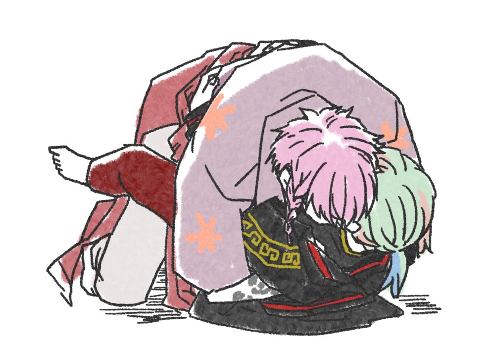 「ぼたんなべ体格差こんくらいかなぁわからんなぁ 」|うましかユキのイラスト
