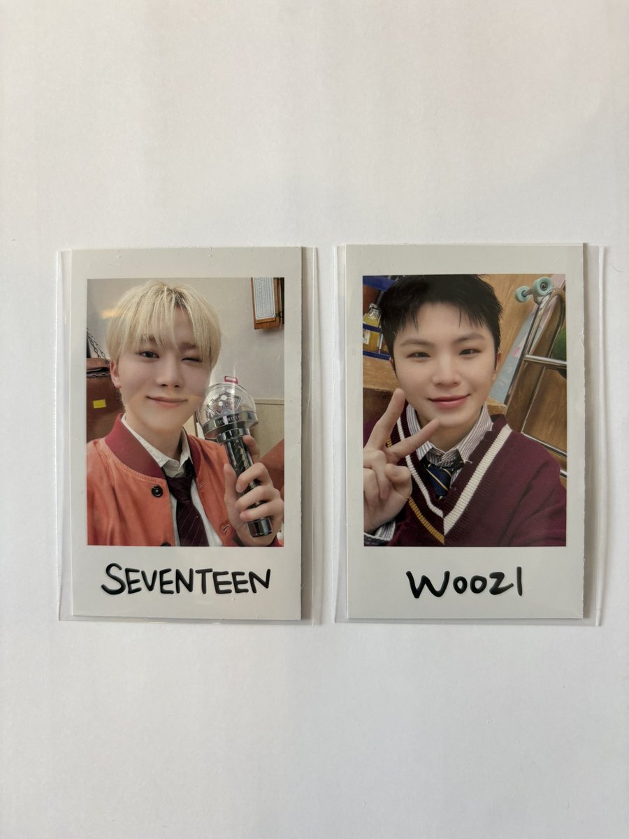 minmin_T8's tweet photo. SEVENTEEN セブチ Holiday ホリデイ トレカ インスタントフォト チェキ 交換

求 インスタントフォト ミンハオ ディエイト THE8

譲 ウジ スングァン

郵送交換または26日、27日京セラでの手渡し交換希望です！
お気軽にお声掛けください🙇‍♀️ https://t.co/uZDmnjDdyl