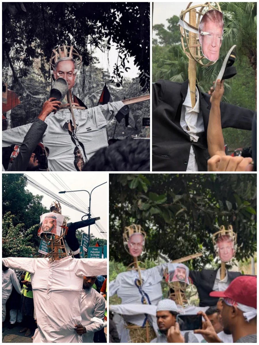 alsiyam01's tweet photo. Shoe-beating demonstration targeting effigies of the criminals responsible for the Gaza genocide.

 #IRF #GazaUnderAttack #GazaGenocide #FreePalestine #PalestineWillBeFree #GazaUnderAttack
#SaveGaza https://t.co/y2OHxY6BzR