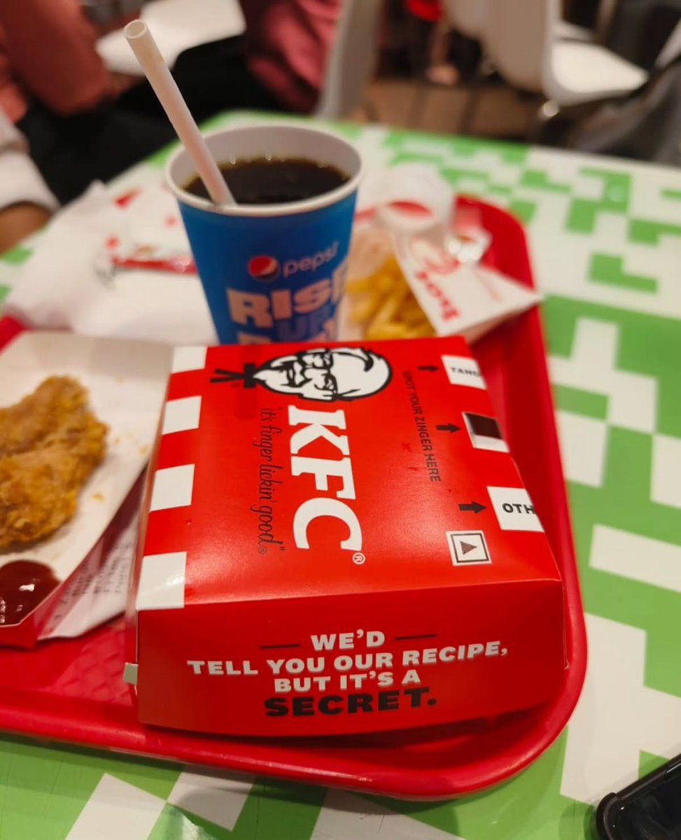 Vikramsingh678's tweet photo. "Enjoying a delicious KFC meal outside today crispy, savory, and always a treat.🍗🍟 
#KFCDelight                                #FoodieMoments                       #TreatYourself" https://t.co/fqFmsYQ0Zo