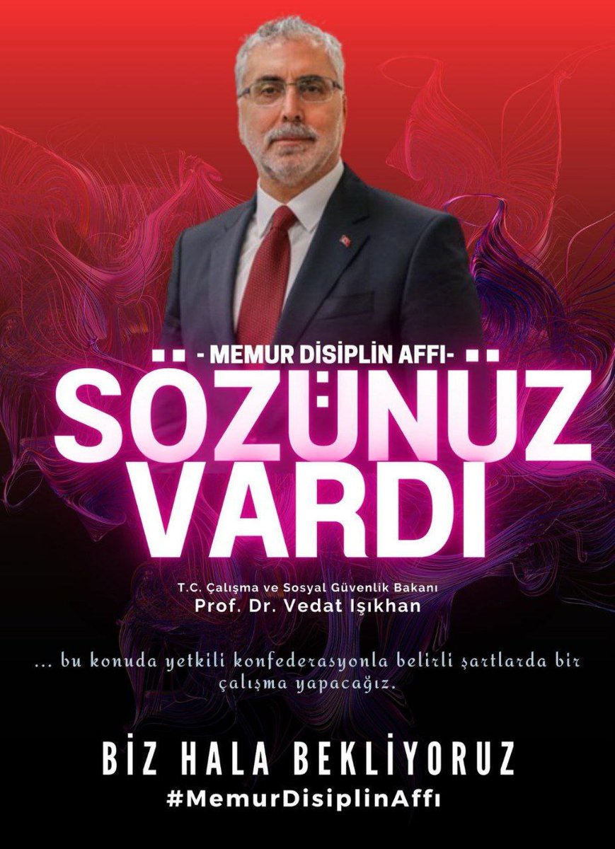 <a href="/tv100/">TV100</a> <a href="/akbasogluemin/">Av. M.Emin AKBAŞOĞLU 🇹🇷</a> DİSİPLİN AFFI SÖZ VERİLDİĞİ GİBİ YERİNE GETİRİLMELİDİR!!!
İVEDİLİKLE YÜRÜRLÜĞE GİRMELİDİR!!!
#MemurDisiplinAffı 
#memurdisiplinaffı