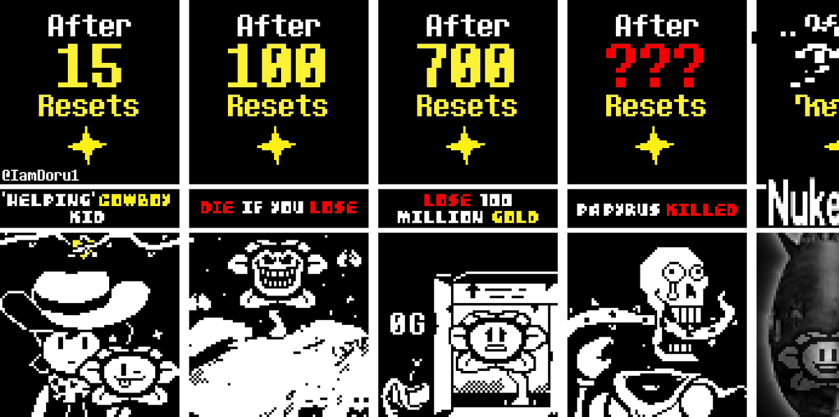 IamDoru1's tweet photo. Flowey's Events Timeline - Shitpost Sunday #21 

#undertale #undertaleFanart #undertalememe #undertaleyellow #shitpostsundayDR #flowey https://t.co/tW6BzF3XYD