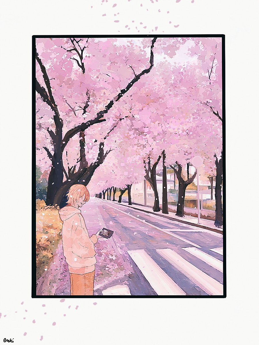 under the sakura  🌸‧₊˚❀༉‧₊˚.

#drawluca 