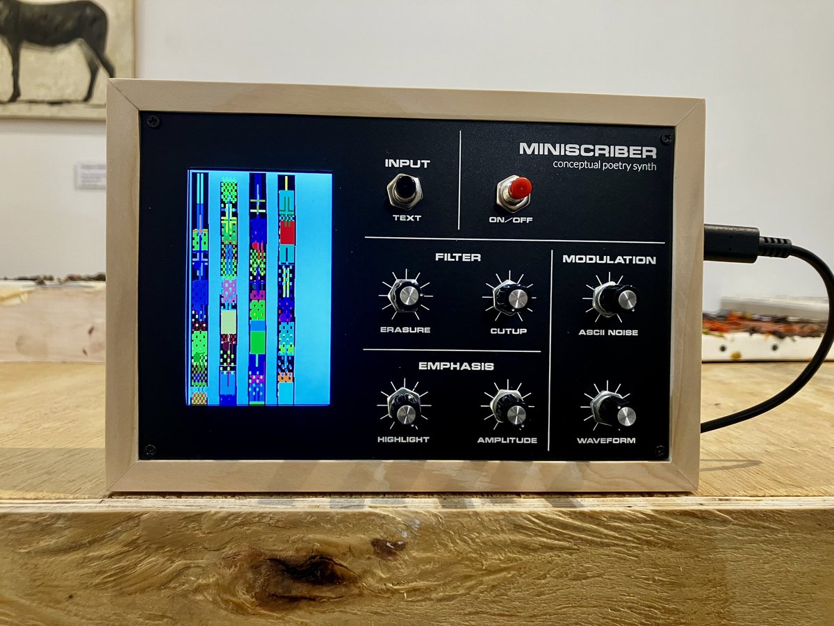 Diane Drubay (@dianedrubay) on Twitter photo Loved experimenting with the “Conceptual Poetry Synth” by <a href="/WenNew_Atelier/">Wen New Atelier</a> <a href="/KalenIwamoto/">Kalen Iwamoto</a> at <a href="/avant_galerie/">L'Avant Galerie Vossen</a> yesterday .
When live poetry generation becomes playful ✨ Loved experimenting with the “Conceptual Poetry Synth” by <a href="/WenNew_Atelier/">Wen New Atelier</a> <a href="/KalenIwamoto/">Kalen Iwamoto</a> at <a href="/avant_galerie/">L'Avant Galerie Vossen</a> yesterday .
When live poetry generation becomes playful ✨