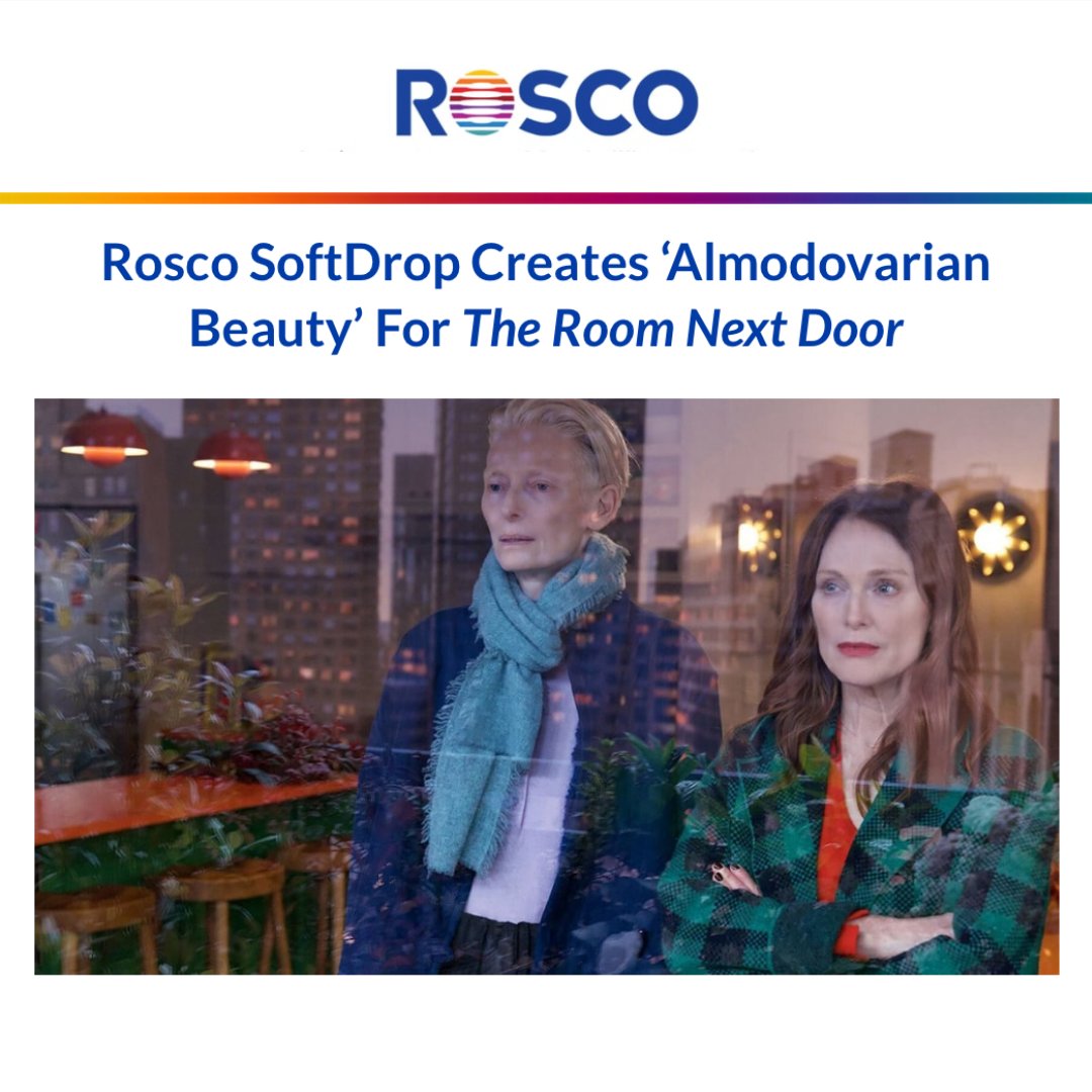 Pedro Almodóvar’s latest masterpiece, The Room Next Door, blends poetic storytelling with an evocative visual aesthetic. 

For full story: l8r.it/h0xS

#rosco #gtc_tv #cameradept #cameracrew #cameraoperator #dop #softdrops