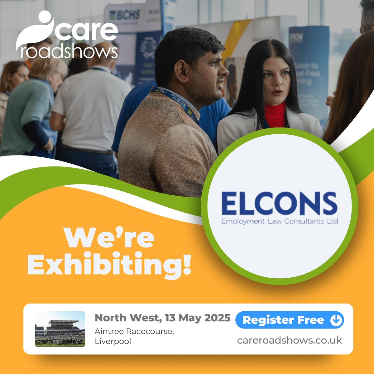 Elcons Employment Law (@elconsltd) on Twitter photo The <a href="/careroadshows/">Care Roadshows</a> North West is 1️⃣ month away!
We can't wait to exhibit and help you explore the latest products/services, keeping you informed on the latest advancements in the care sector.
📅 Tuesday 13 May
⏰ 9:30am-3pm
📍 <a href="/AintreeRaces/">Aintree Racecourse</a>
Register: careroadshows-2025.reg.buzz/?type=northwest The <a href="/careroadshows/">Care Roadshows</a> North West is 1️⃣ month away!
We can't wait to exhibit and help you explore the latest products/services, keeping you informed on the latest advancements in the care sector.
📅 Tuesday 13 May
⏰ 9:30am-3pm
📍 <a href="/AintreeRaces/">Aintree Racecourse</a>
Register: careroadshows-2025.reg.buzz/?type=northwest