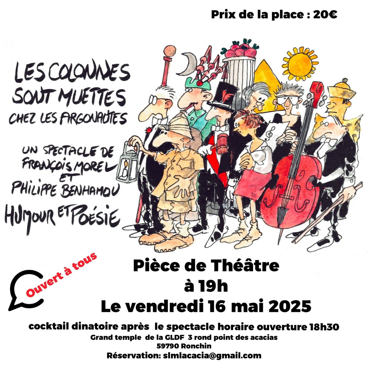 PhilBenhamou's tweet image. Notre coeur est grand, le Temple de Ronchin aussi mais les places sont limitées et donc réservez très vite votre venue  !
#francmaçonnerie #MASONICA @GLDF_Officiel @GODFOfficiel @FMaconnerieMag  @GLNFofficial  @grandelogemixte  @LeDROITHUMAIN_F @FMGADLUINFO @450fm1 #GLAMF