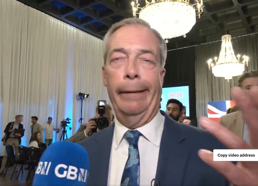 Why does fascist Nigel Farage get so much airtime on BBC? Reform hold 0.8% of seats in House of Commons FFS. #BBCLauraK